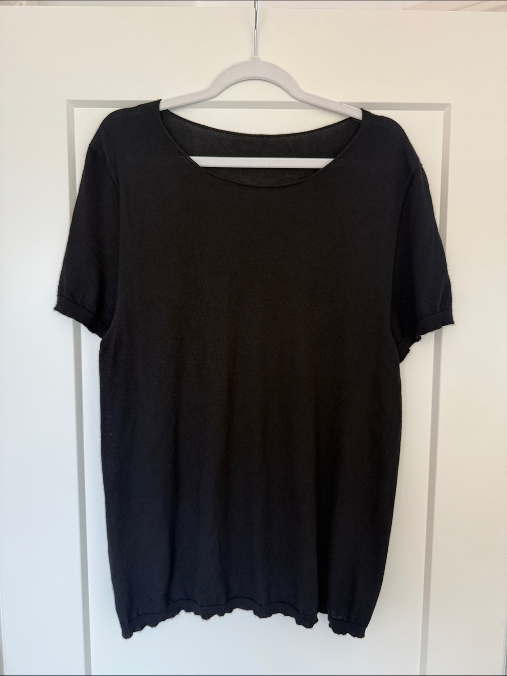 Classic Black Short-Sleeve Women's Top